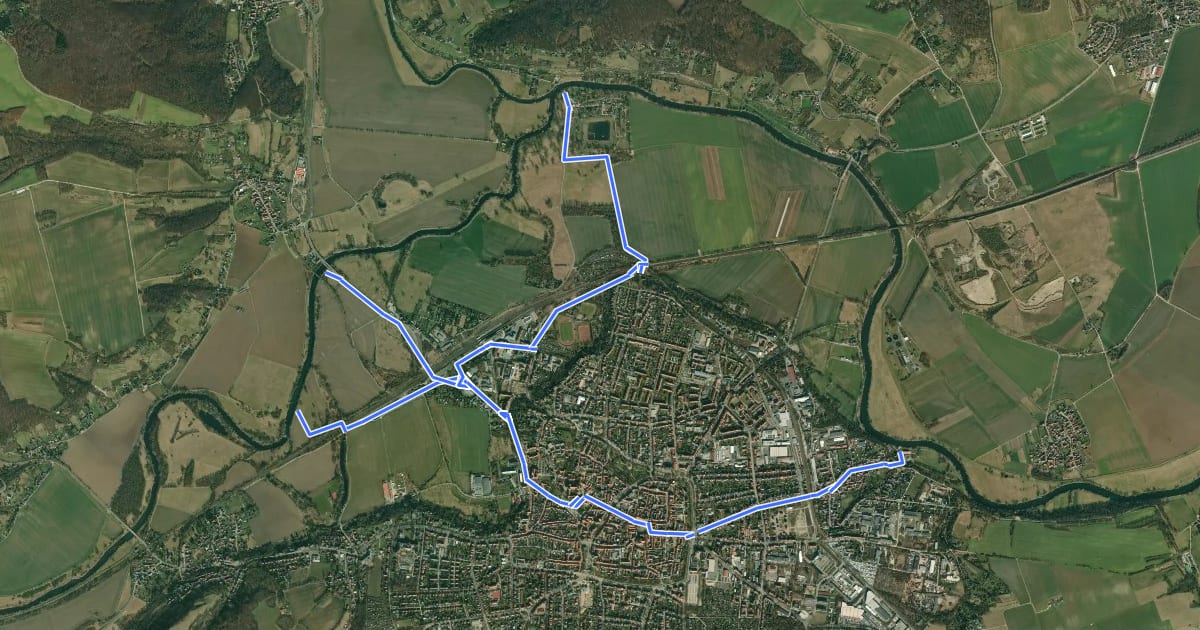 Маршрут Naumburg-Saaleradweg Verbinder на спутниковом снимке