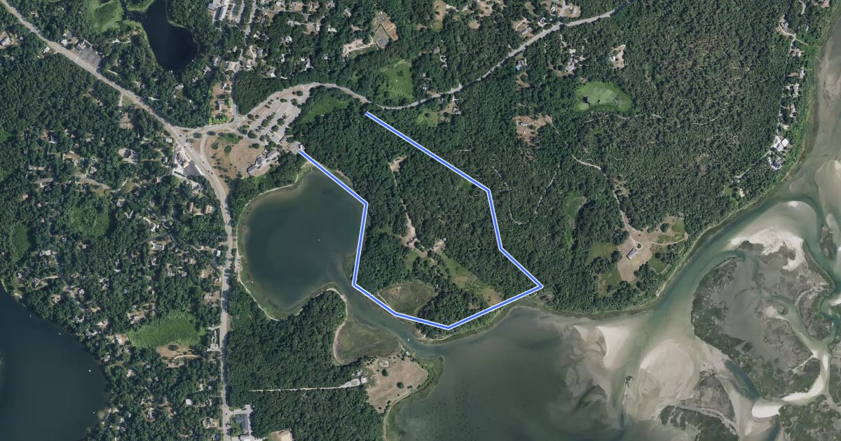 Маршрут Nauset Marsh Trail на спутниковом снимке