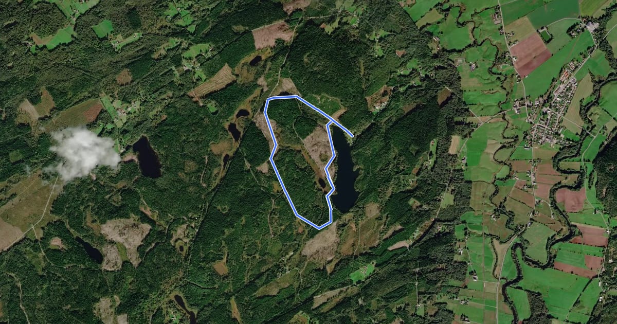 Маршрут Navåsen 4 km Motionsspår на спутниковом снимке