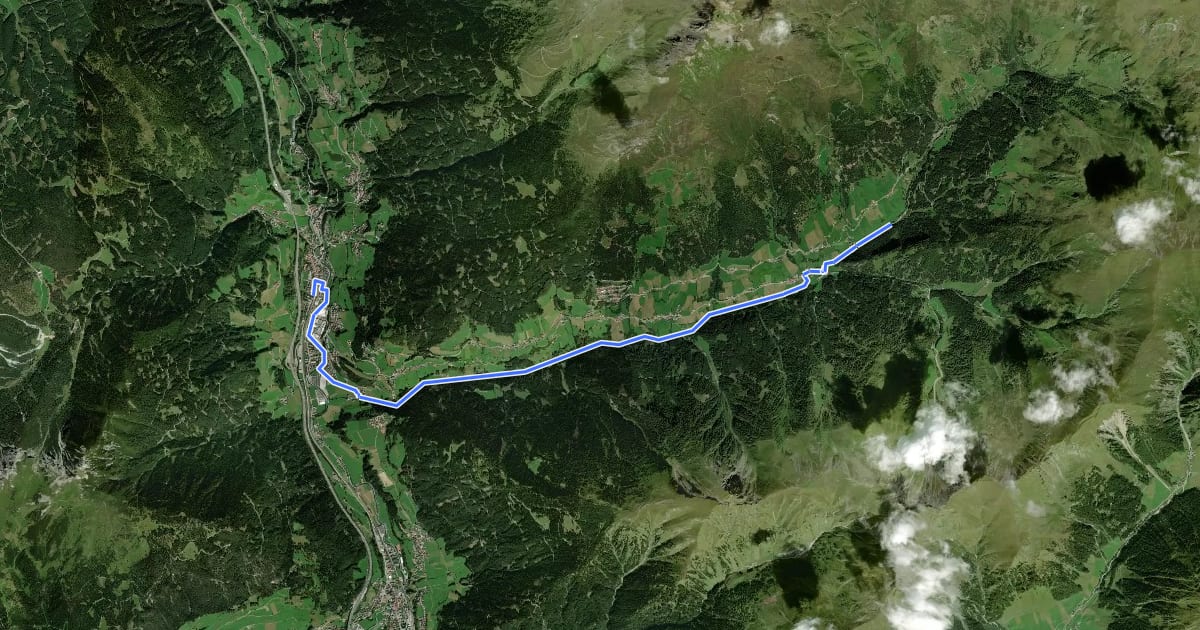 Маршрут Naviser Bachweg на спутниковом снимке