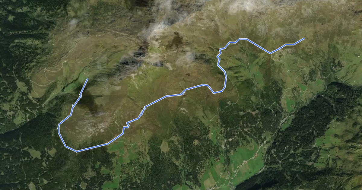 Маршрут Naviser Sunnseitn Trail на спутниковом снимке