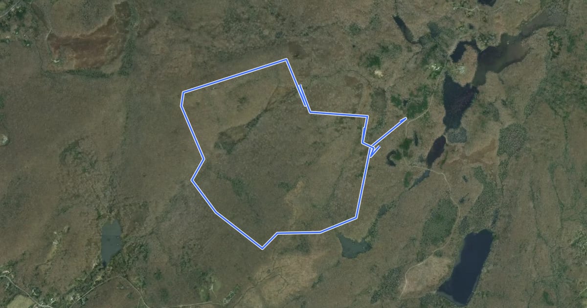 Маршрут Nayantaquit Trail на спутниковом снимке