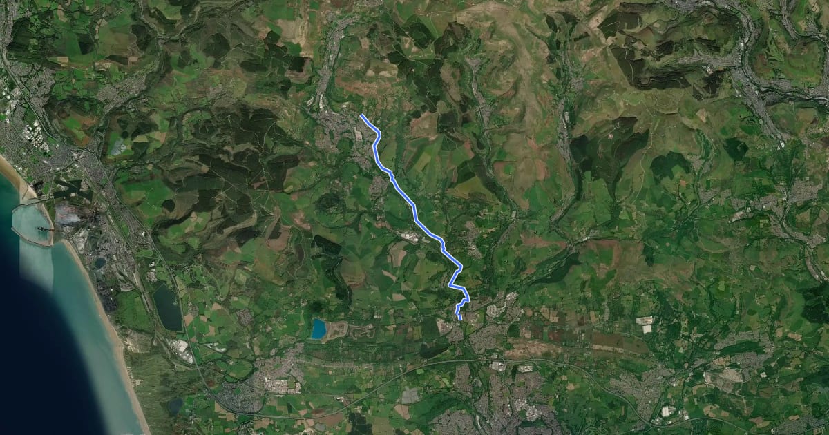 Маршрут NCN 885 (Proposed) на спутниковом снимке