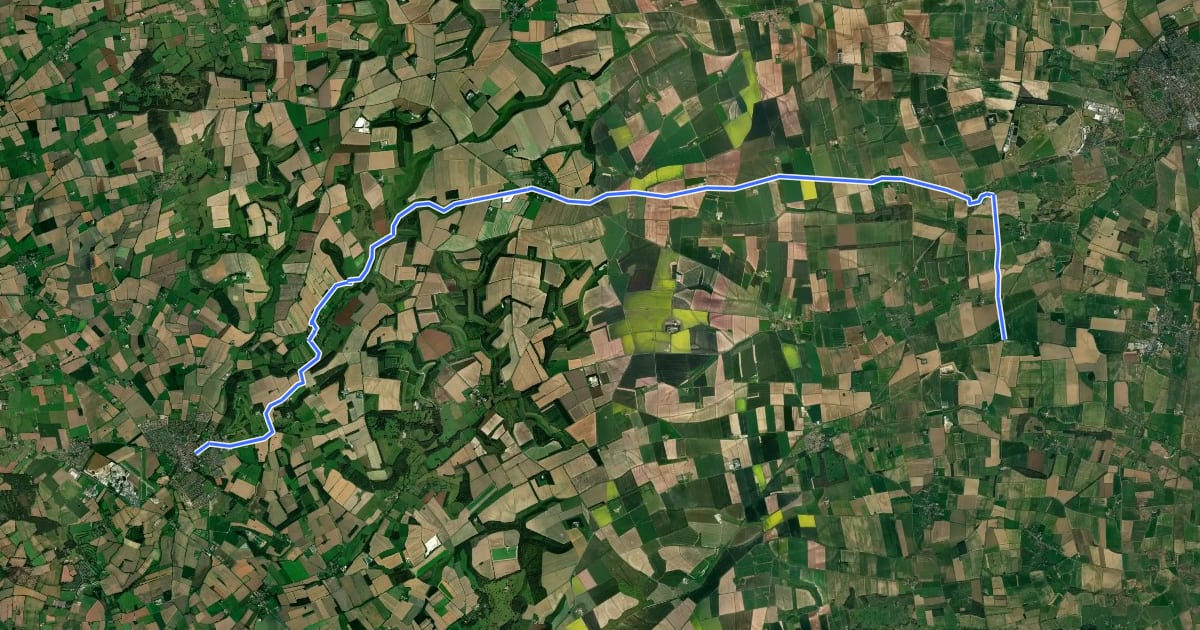 Маршрут NCN National Route 164 на спутниковом снимке