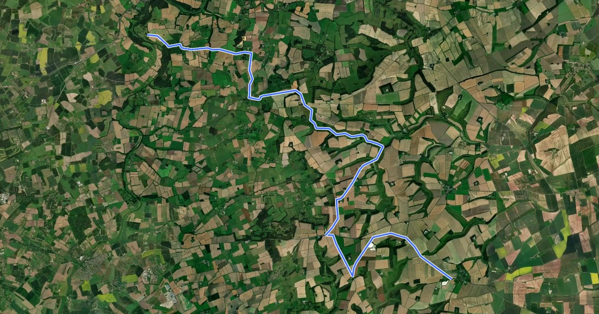 Маршрут NCN National Route 167 на спутниковом снимке