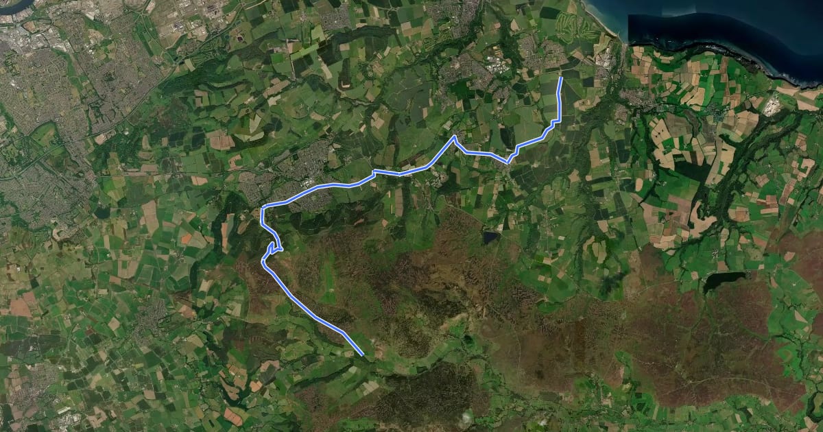 Маршрут NCN National Route 168 на спутниковом снимке
