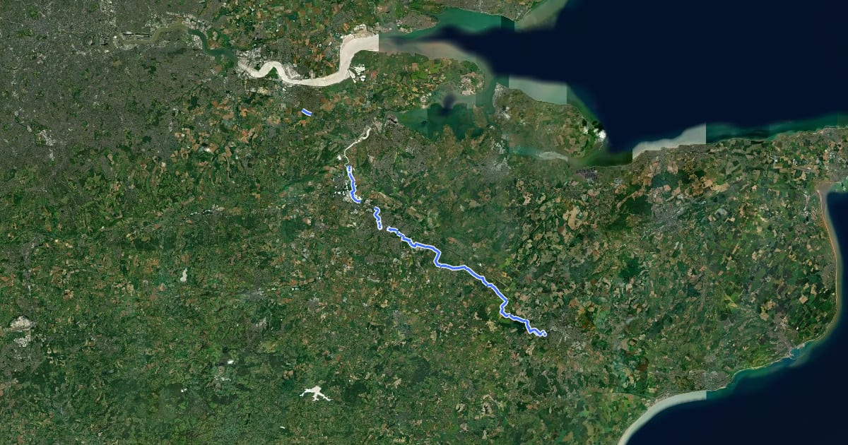 Маршрут NCN National Route 177 (Proposed) на спутниковом снимке