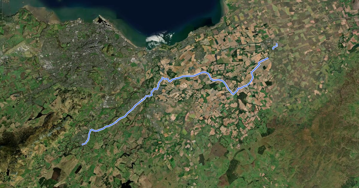 Маршрут NCN National Route 196 на спутниковом снимке