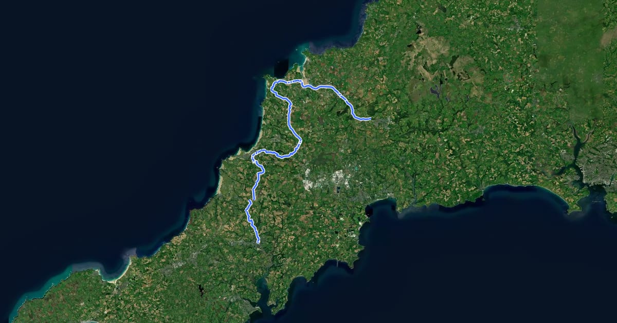 Маршрут NCN National Route 32 на спутниковом снимке