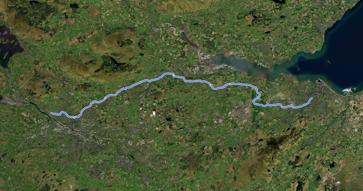 Маршрут NCN National Route 754 на спутниковом снимке