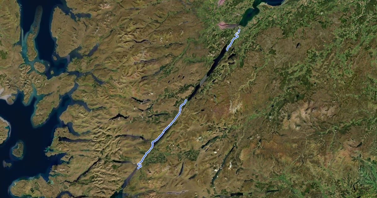 Маршрут NCN National Route 78 (north) на спутниковом снимке