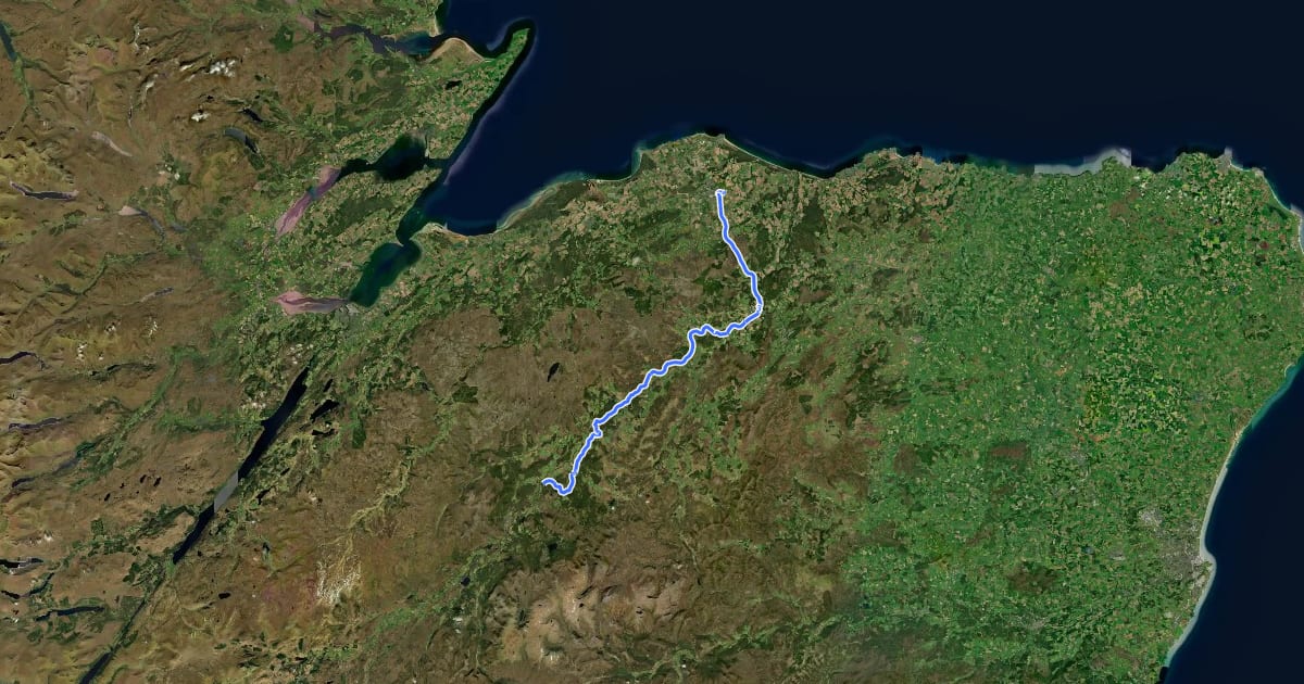 Маршрут NCN National Route 79 на спутниковом снимке