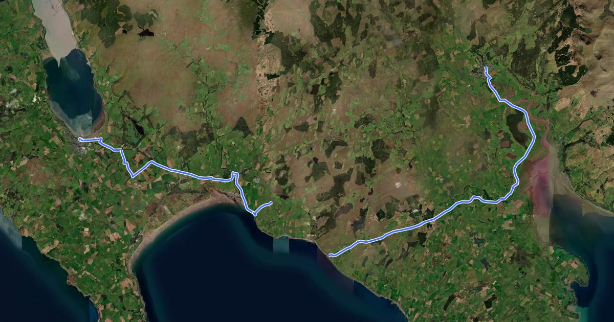 Маршрут NCN National Route 83 на спутниковом снимке