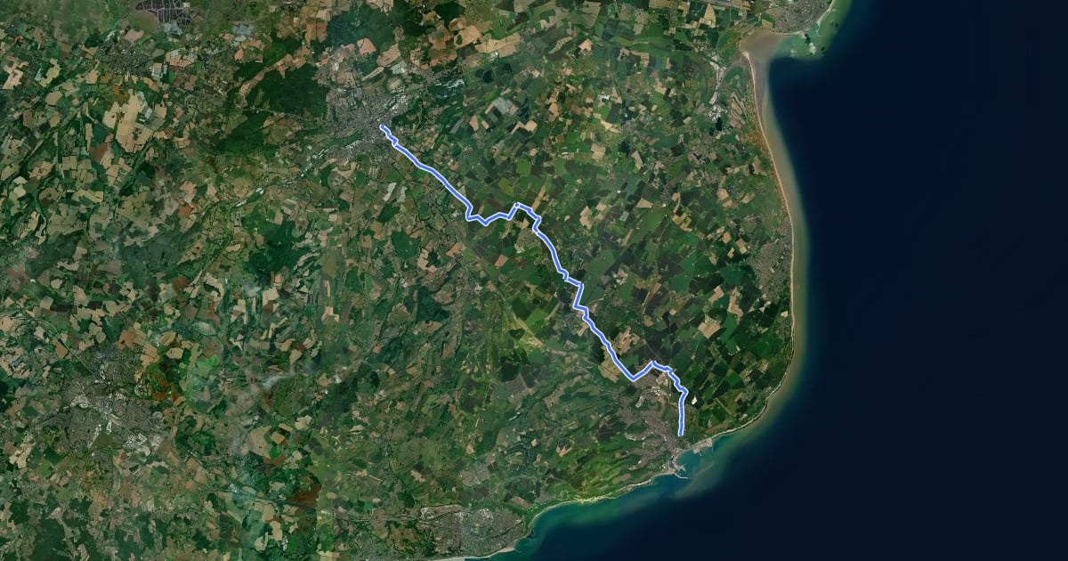 Маршрут NCN Regional Route 16 на спутниковом снимке