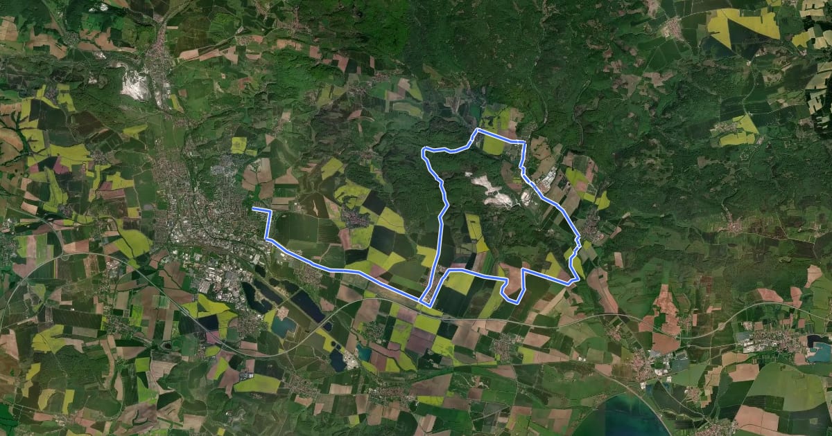 Маршрут NDH 8 (Thyrafuchs - Tour) на спутниковом снимке