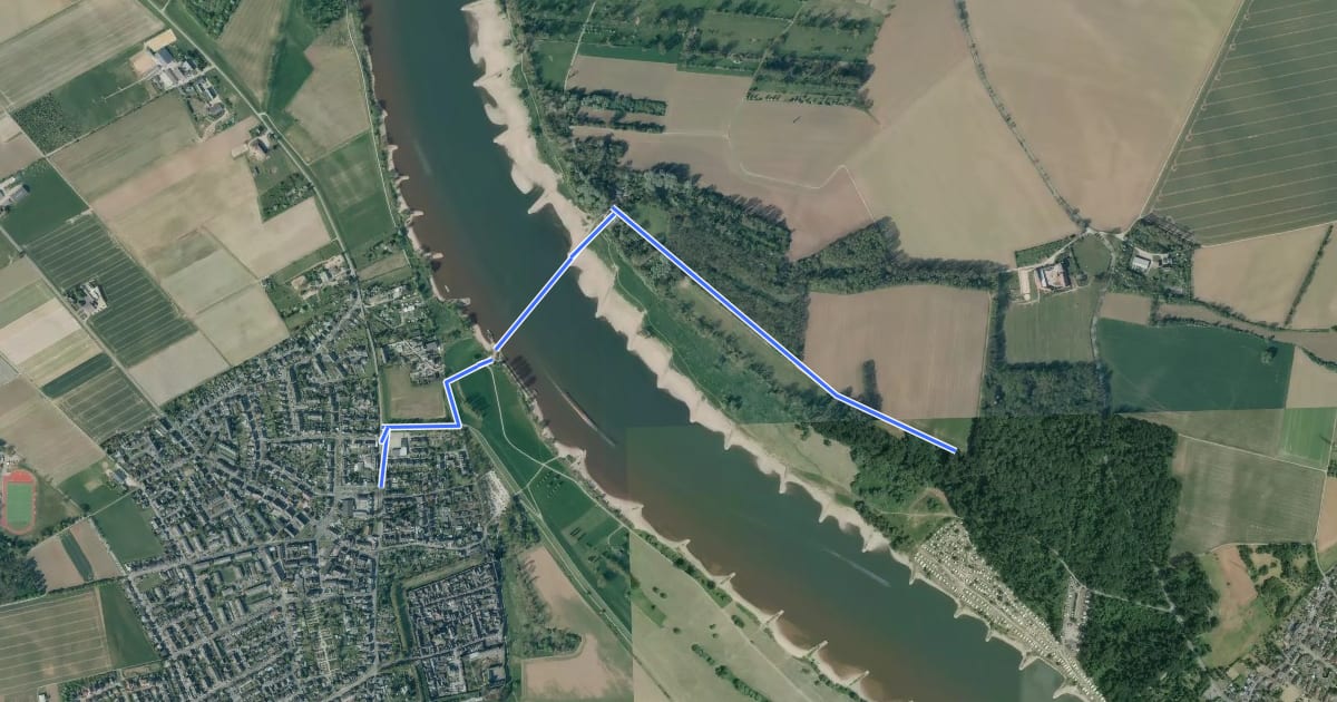Маршрут Neanderlandsteig Zuweg Rheinfähre Zons на спутниковом снимке