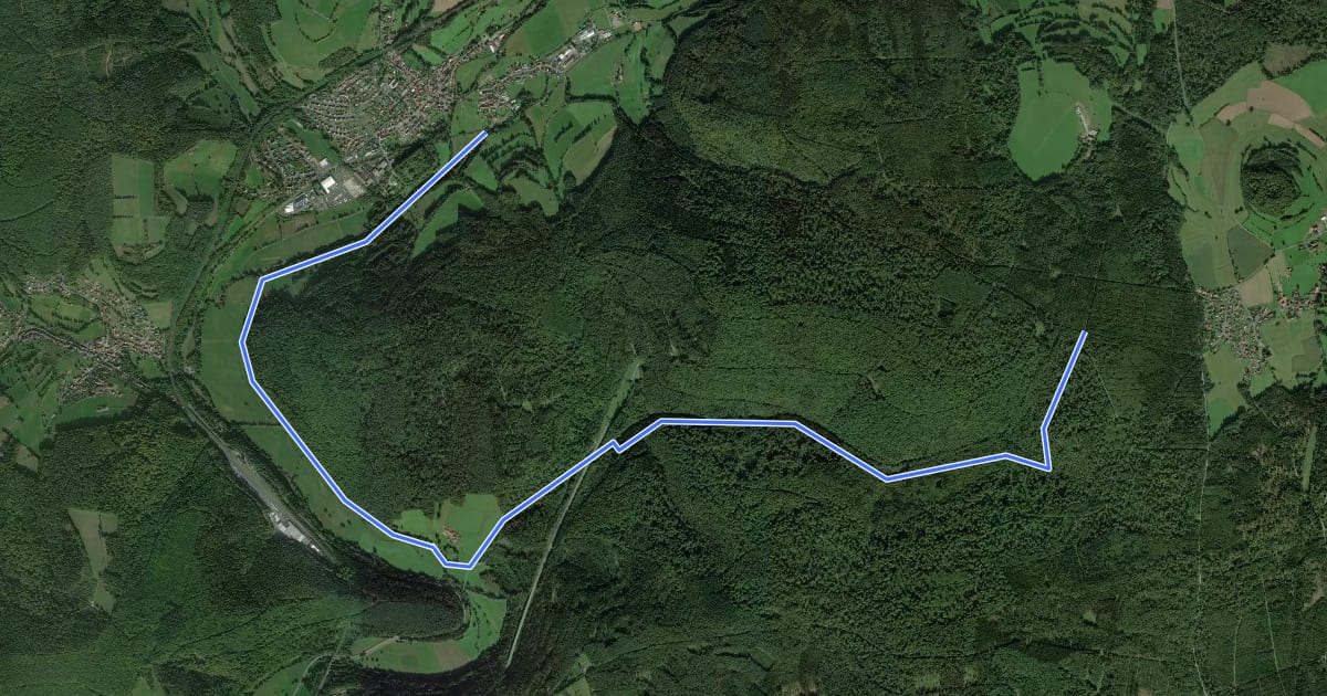 Маршрут Nebenweg Altengronau-Roßbach на спутниковом снимке