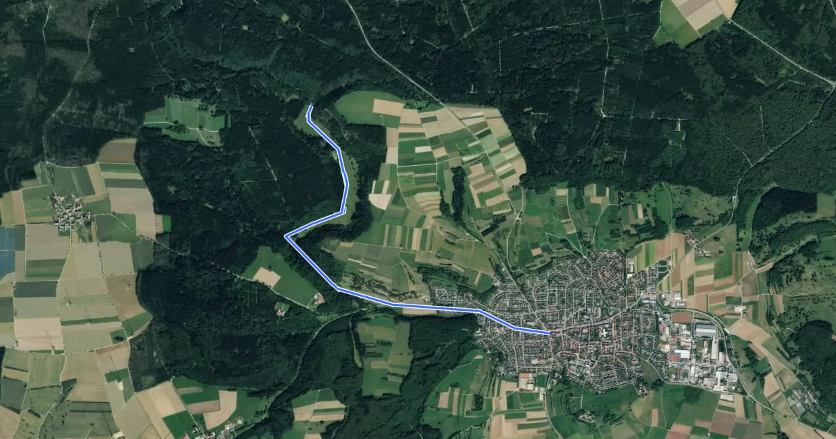 Маршрут Nebenweg Gnannental-Steinheim на спутниковом снимке