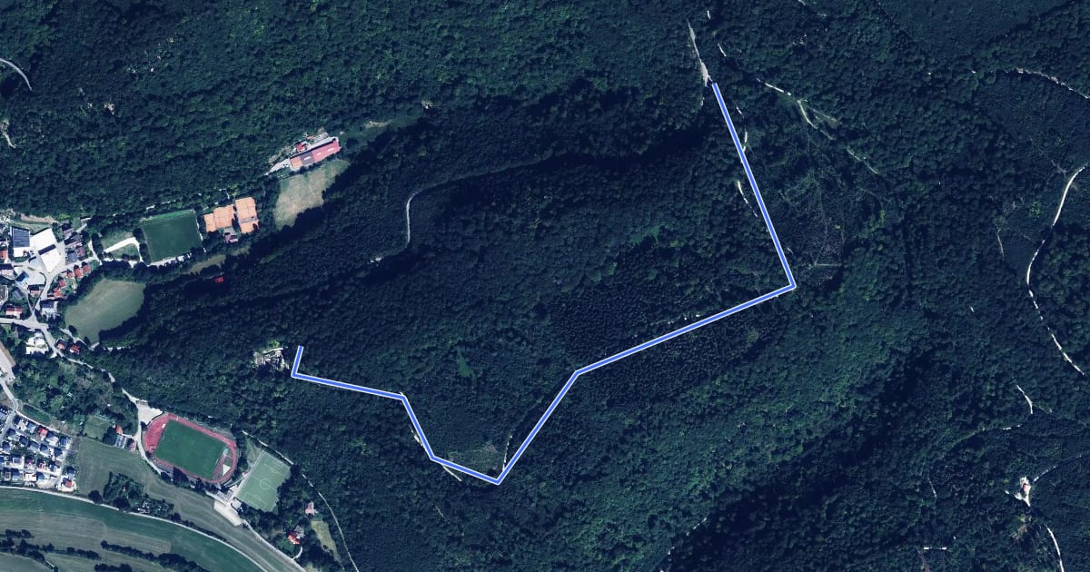 Маршрут Nebenweg rote Gabel Klause - Kocherburg - Sattel oberhalb Tunnel на спутниковом снимке