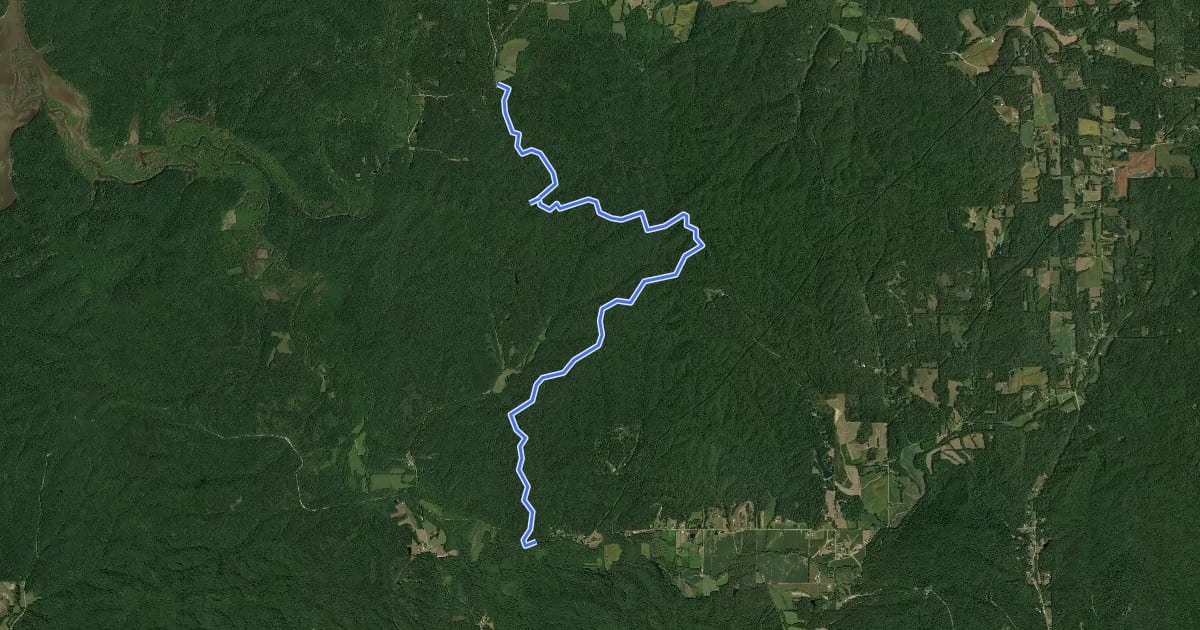 Маршрут Nebo Ridge Trail на спутниковом снимке