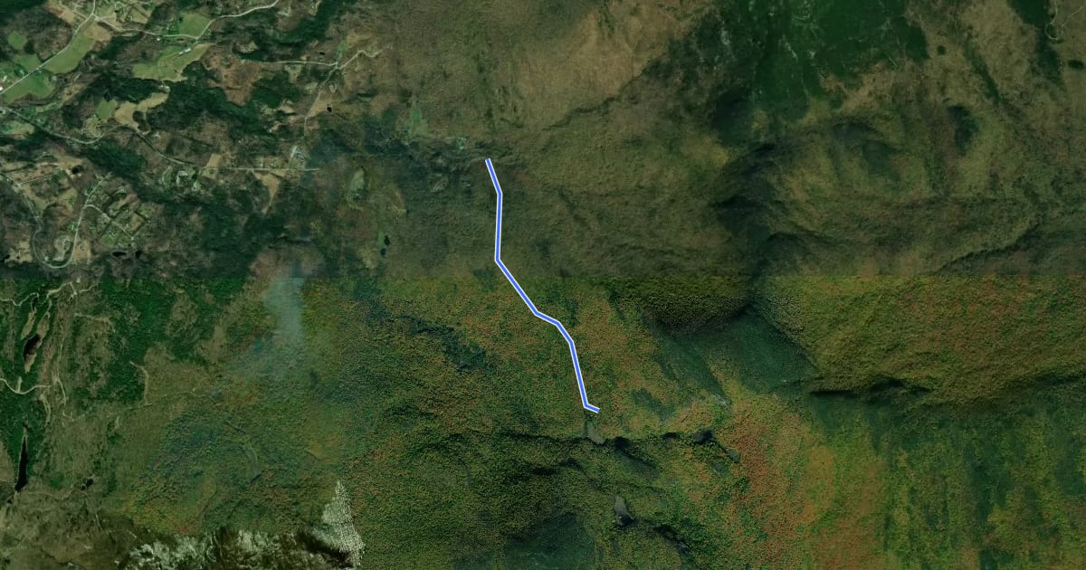 Маршрут Nebraska Notch Trail на спутниковом снимке