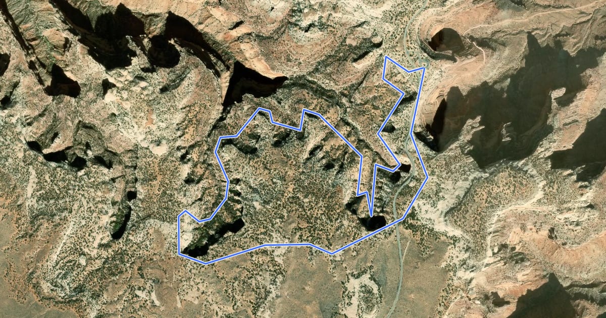 Маршрут Neck Spring Trail на спутниковом снимке
