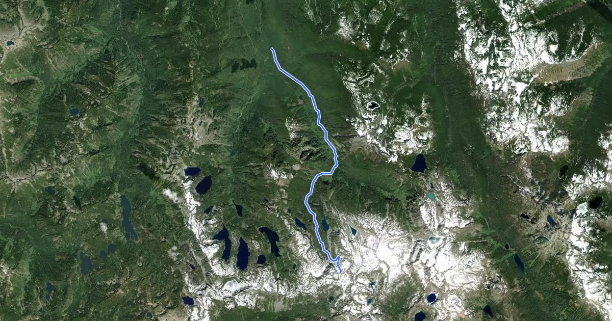 Маршрут Necklace Valley Trail на спутниковом снимке