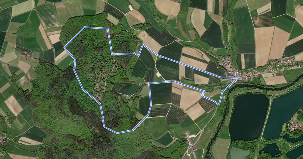 Маршрут Nedensdorf Eierbergweg на спутниковом снимке