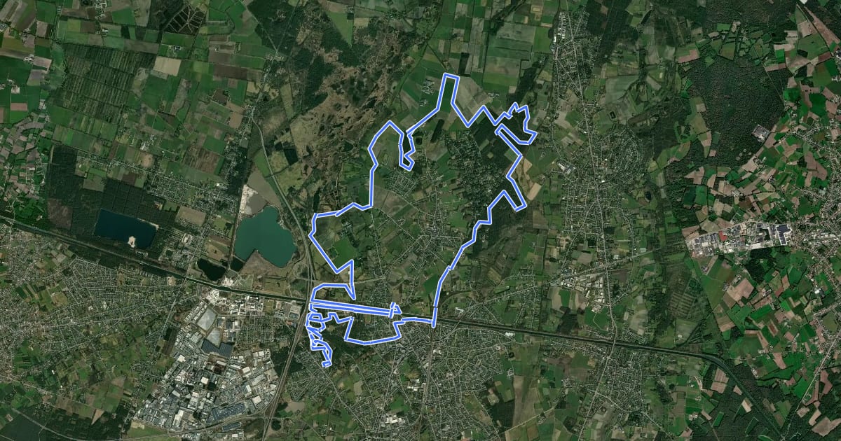 Маршрут Neerpelt Blauw на спутниковом снимке
