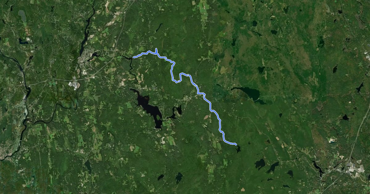 Маршрут Nehantic Trail на спутниковом снимке