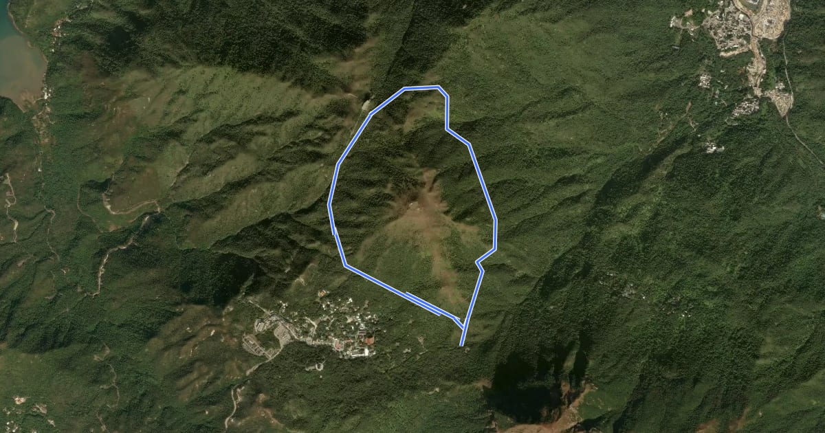 Маршрут 彌勒山郊遊徑 Nei Lak Shan Country Trail на спутниковом снимке