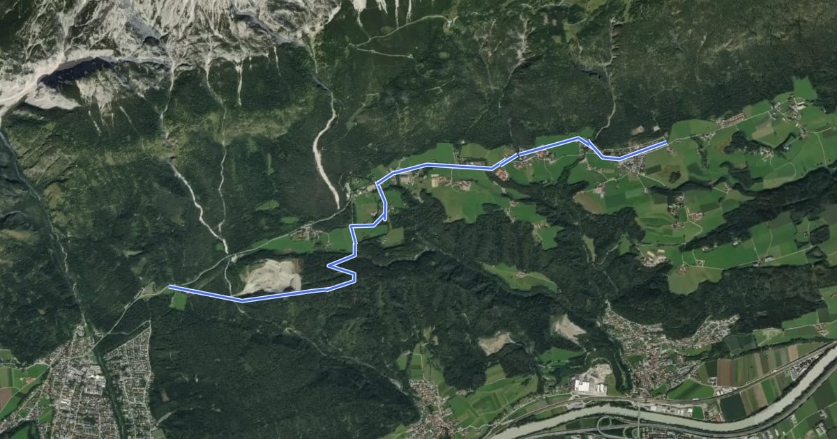 Маршрут Neißweg на спутниковом снимке
