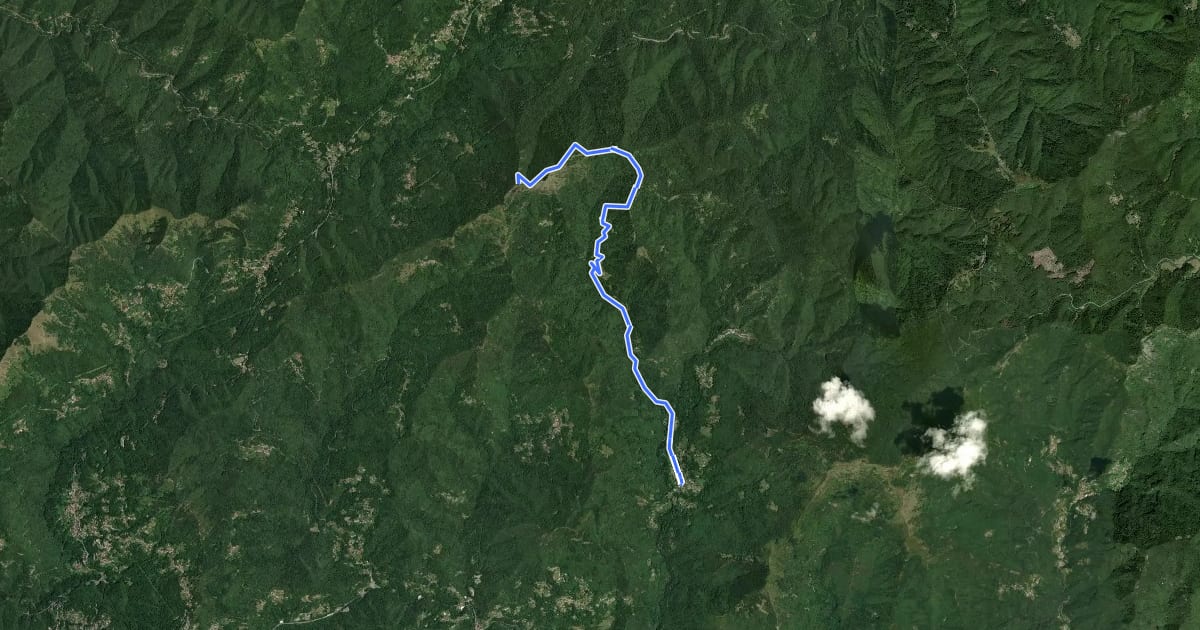 Маршрут Neirone - Passo del Portello - Monte Lavagnola на спутниковом снимке