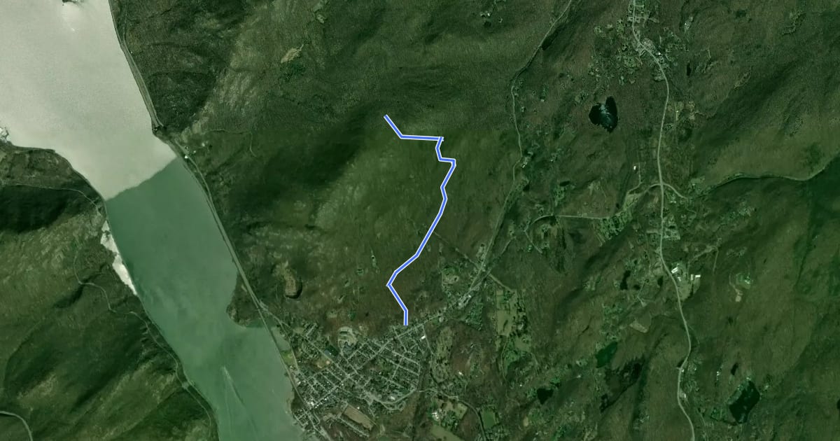 Маршрут Nelsonville Trail на спутниковом снимке