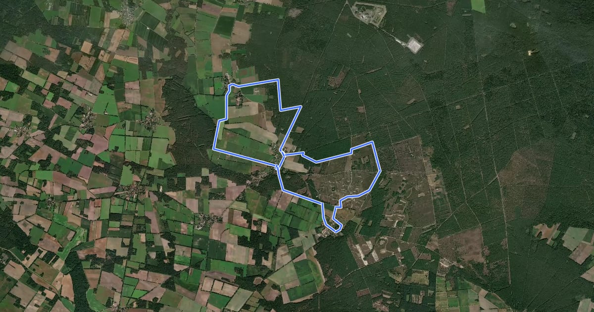 Маршрут Nemitzer Heide-Weg на спутниковом снимке