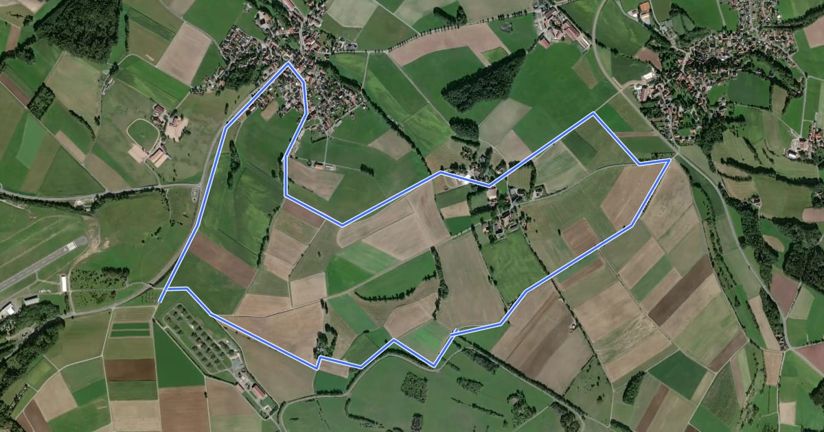 Маршрут Nemmersdorf St.Jobst-Weg на спутниковом снимке