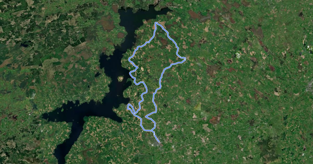 Маршрут Nenagh Cycle Hub - Loop 1 на спутниковом снимке
