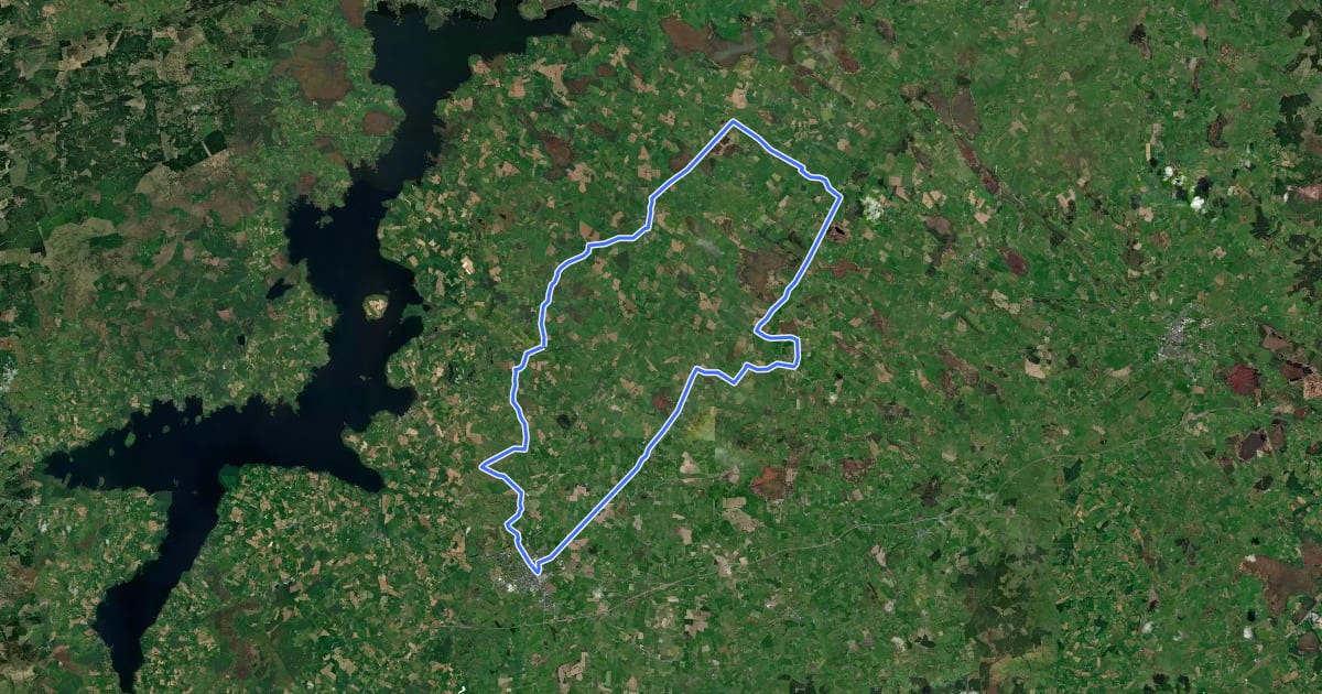 Маршрут Nenagh Cycle Hub - Loop 3 на спутниковом снимке