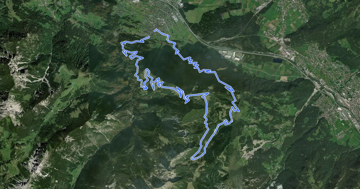 Маршрут Nenzingerberg - Bürserberg на спутниковом снимке