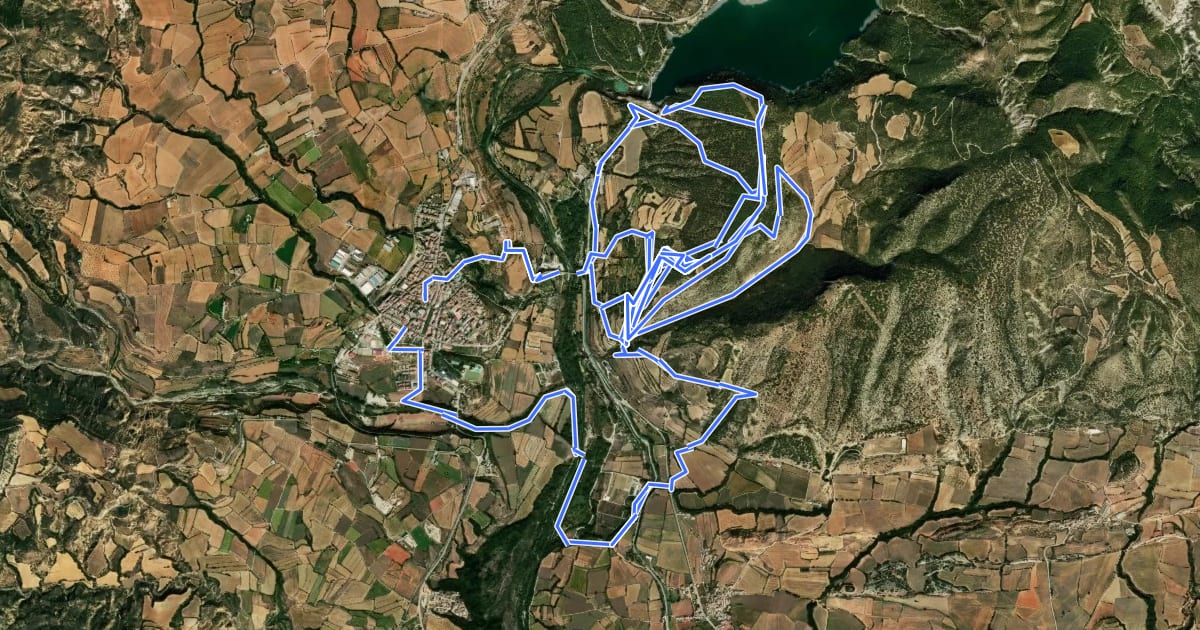 Маршрут Nerets Loop на спутниковом снимке