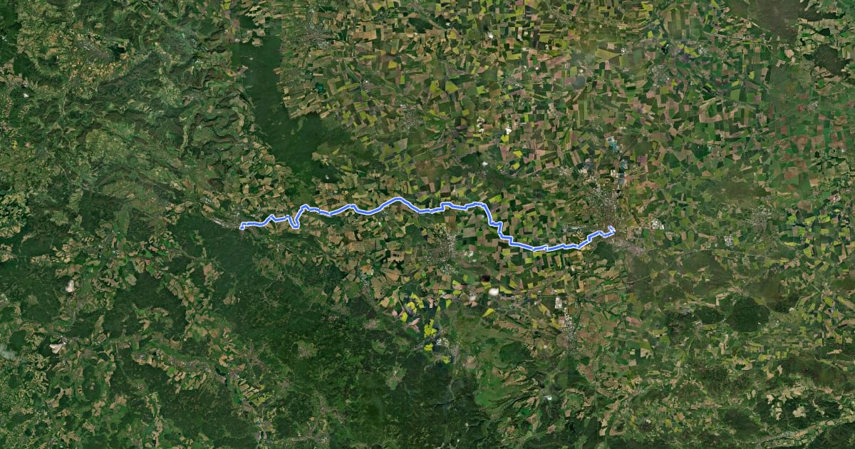 Маршрут Nessetal-Radweg на спутниковом снимке