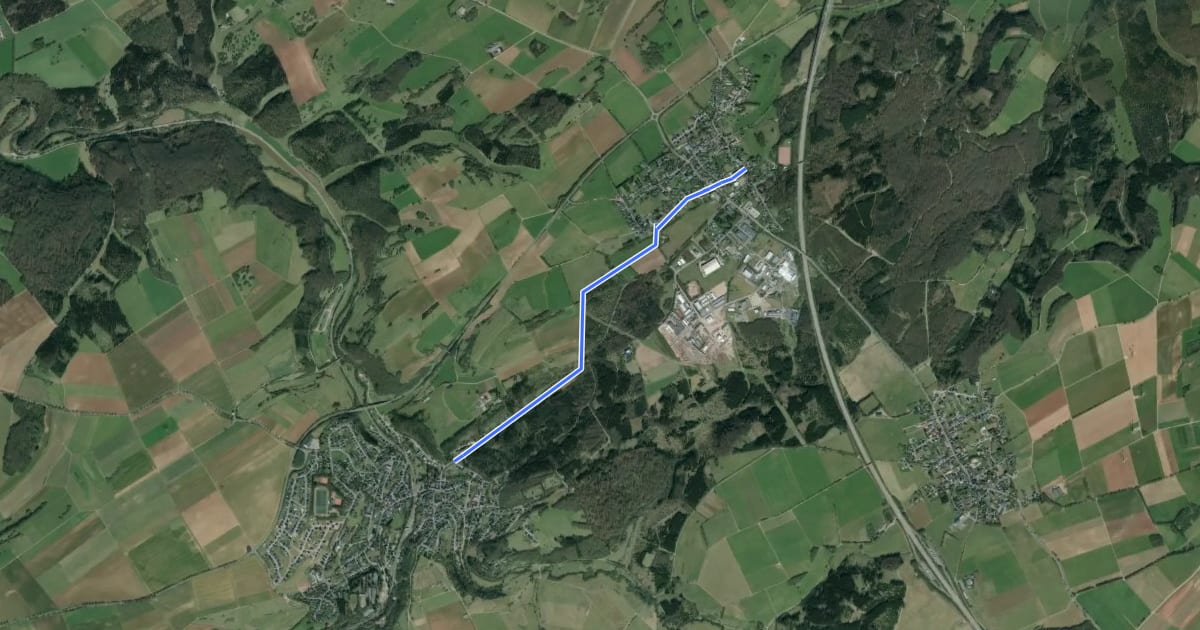 Маршрут Nettersheim (23) - Zingsheim (94) на спутниковом снимке
