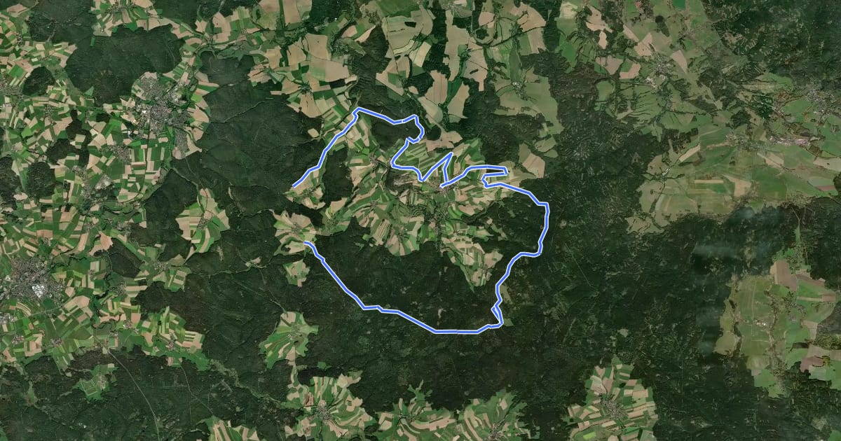 Маршрут Neualbenreuth: In einem Tag durch das Fraisch-Gebiet на спутниковом снимке