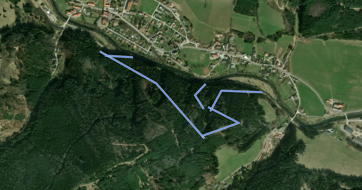 Маршрут Neuberg - Gröblkogel - Arzbergbrücke на спутниковом снимке