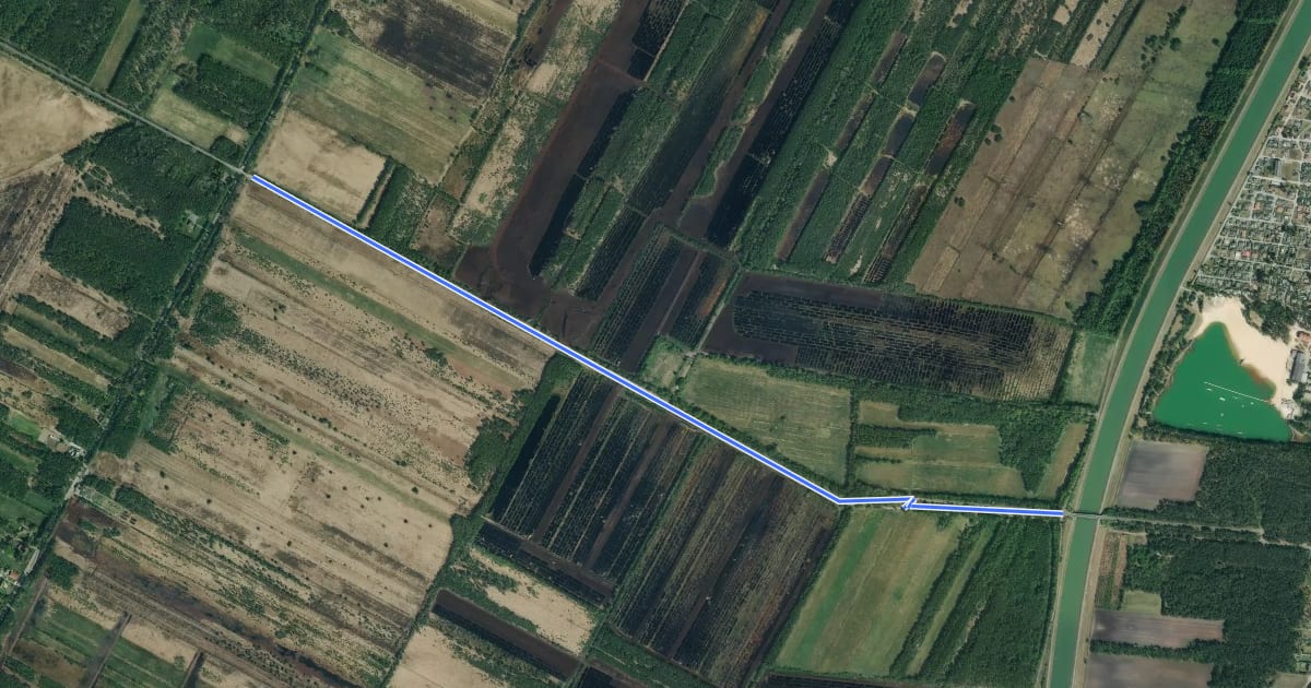 Маршрут Neudorf-Platendorf Stüder Heudamm (41) - Elbe-Seitenkanal West Stüder Heudamm Kreuzung (76) на спутниковом снимке