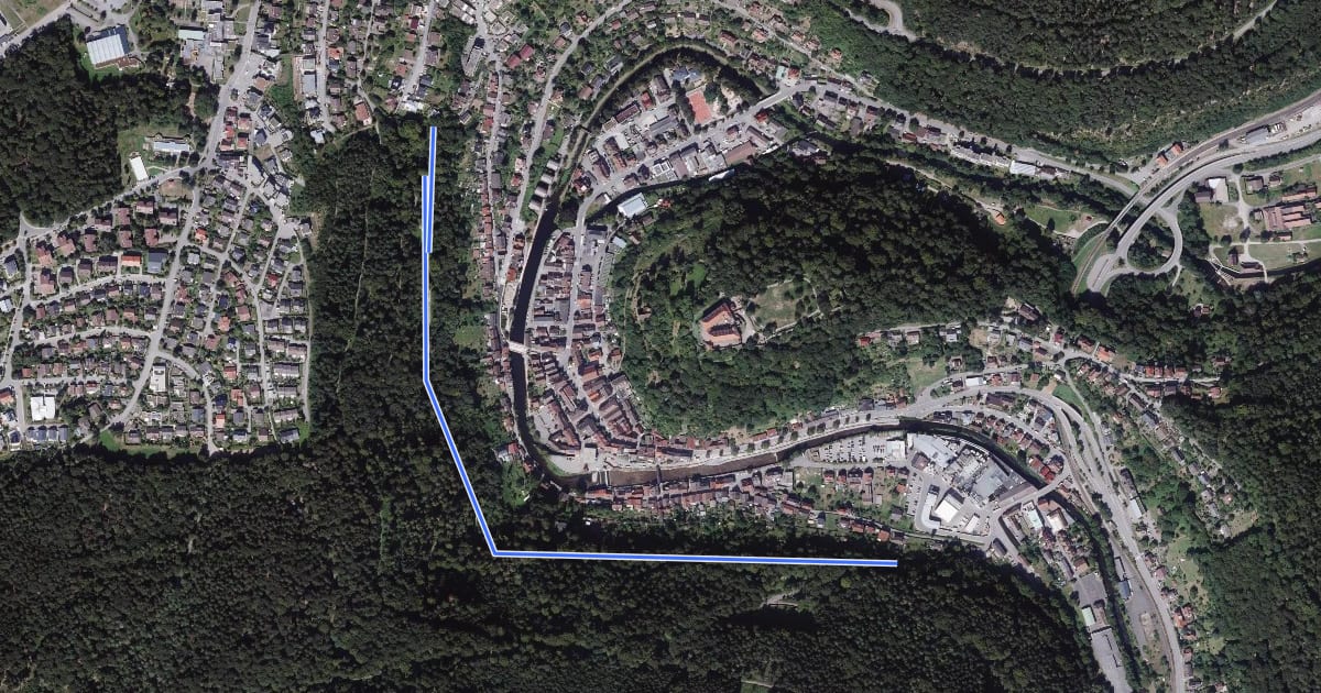 Маршрут Neuenbürg Panoramaweg - Neuenbürg Ziegelrain на спутниковом снимке