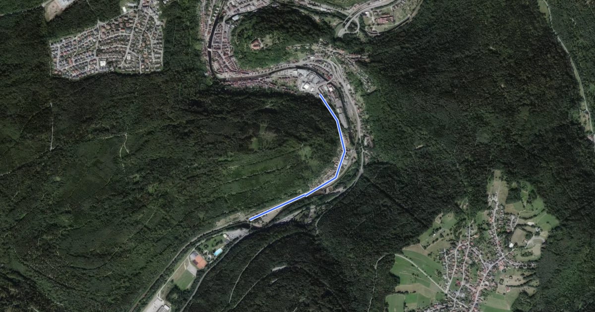 Маршрут Neuenbürg Pektin - Haltepunkt Eisenfurt на спутниковом снимке