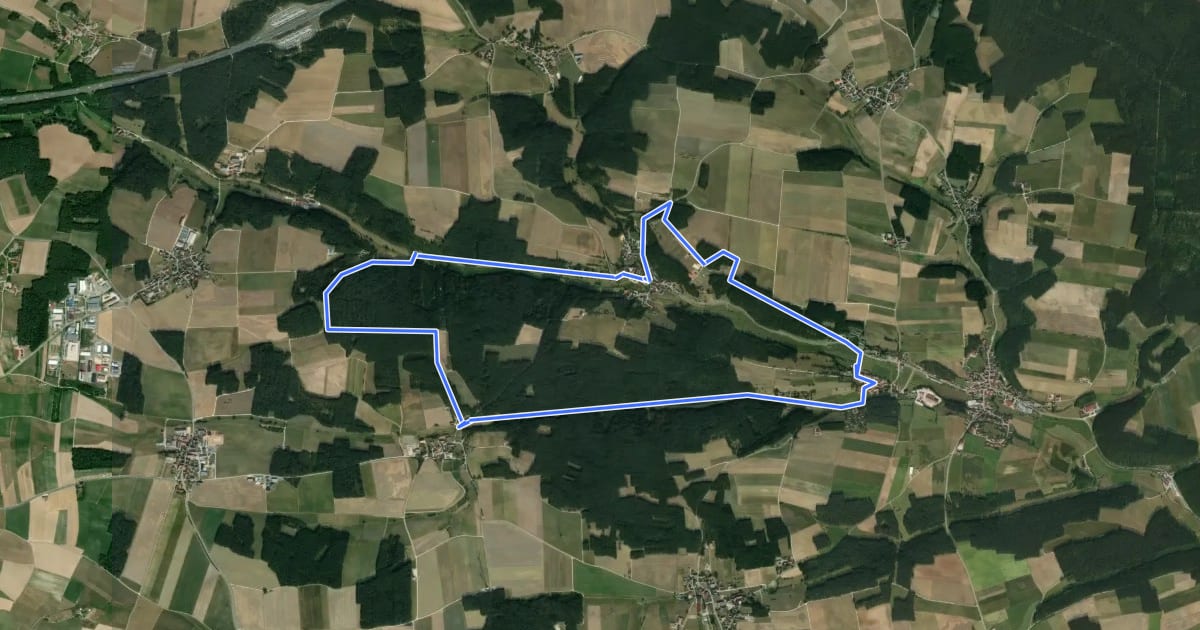 Маршрут Neuendettelsauer Wanderweg Nr. 31 на спутниковом снимке