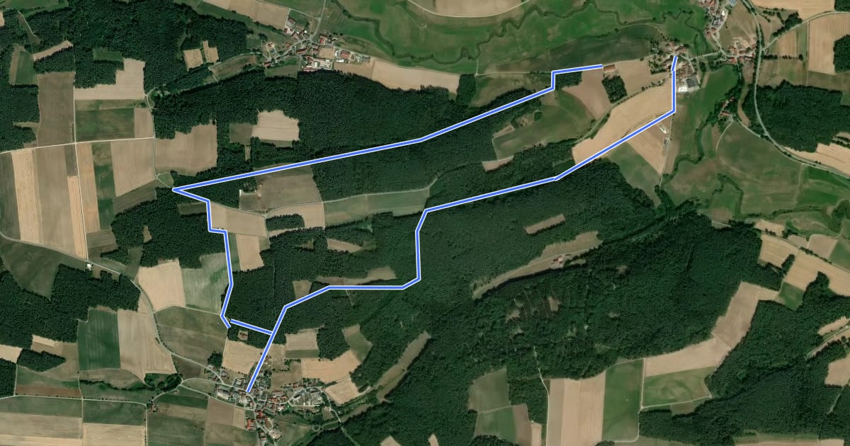 Маршрут Neuendettelsauer Wanderweg Nr. 41 на спутниковом снимке