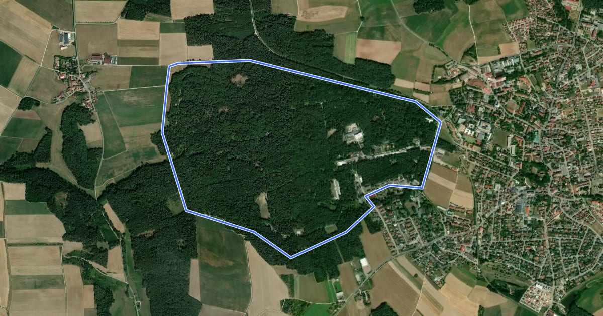 Маршрут Neuendettelsauer Wanderweg Nr. 5 на спутниковом снимке